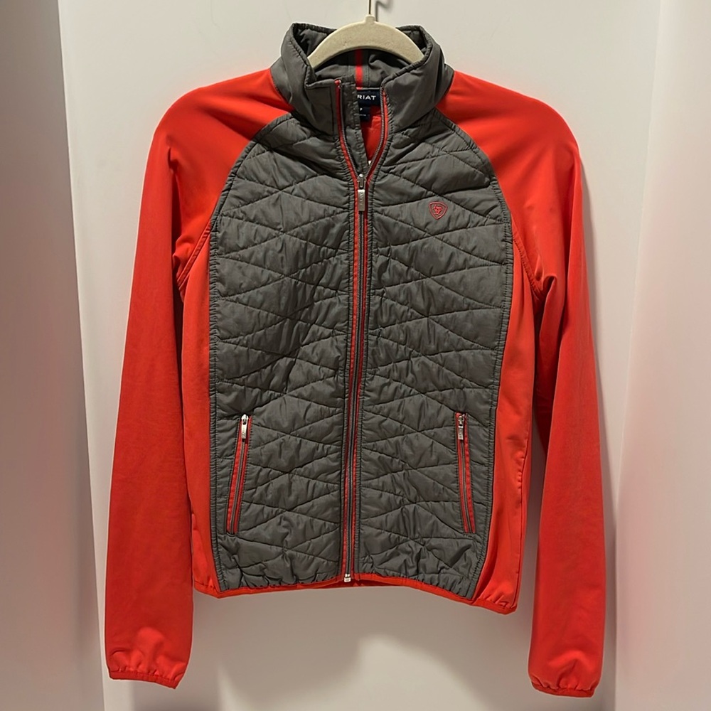 Ariat Cloud 9 Jacket Puffer Size Small Red Full Zip Lightweight Hybrid Fusion